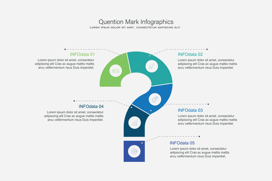Vector Infographic With a Question Mark Diagram.