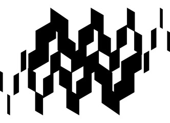 Naklejka premium Abstract vector pattern of diagonal geometric shapes—black on white. Modern design element. Vector background for covers, advertising, and packaging.