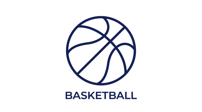 Basketball Sports Equipment Logo Design.