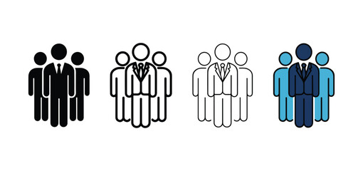 Obraz premium group, people, icons, business, illustration, teamwork, team, collaboration, communication, 