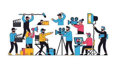 Film crew making a movie. © Ikhsan