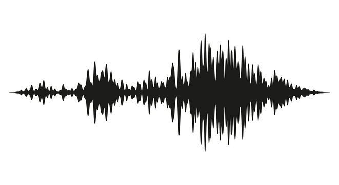 Sound Wave Representation In Black Silhouette audio