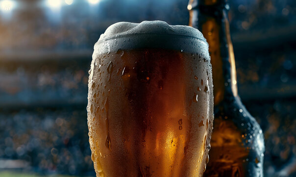 Pint of beer in stadium