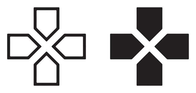 Game controller D-pad icon set vector illustration eps 10
