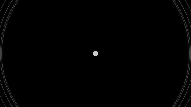 Circles with radiating concentric lines creating a tunnel effect. Earthquake seismogram measurement, the triangulation method used to locate an earthquake's epicenter on a map