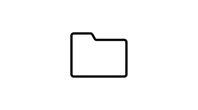Simple closed file folder organization icon.