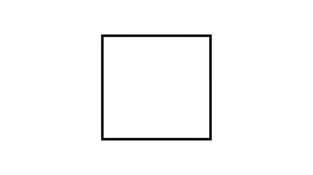 Simple minimal black square outline icon.