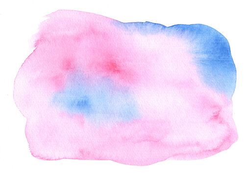 Aquarell pink und hellblau, mit Textfreiraum, ideal f&uuml;r Lettering
