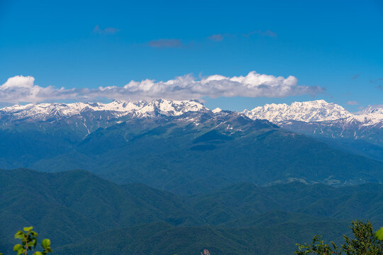 A beautiful view of the Caucasus Mountains from Racha