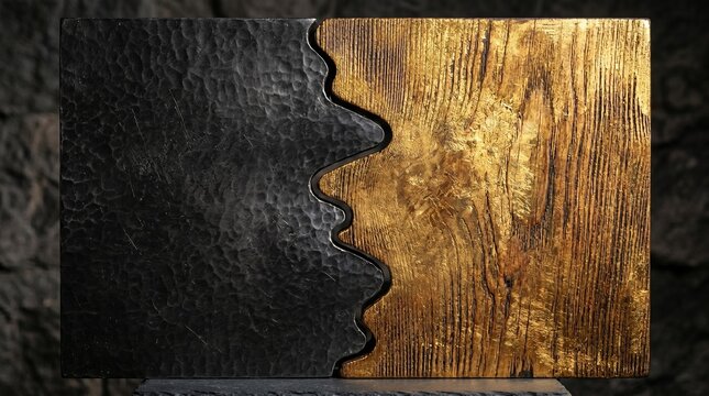 grunge wooden background with frame