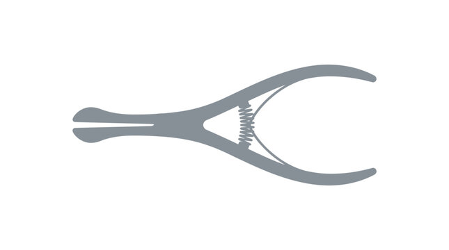 Surgical Forceps Clip Medical Instrument Isolated Vector Illustration