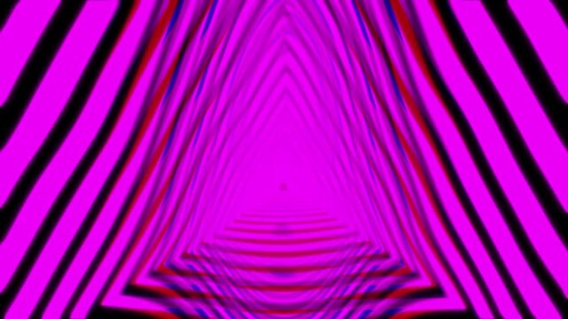 Abstract purple tunnel pattern optical illusion motion loop pink and black wavy square seamless psychedelic geometric background video overlay for trippy visuals VJ loop and graphic design projects