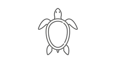 Line Drawing of a Sea Turtle © Kang