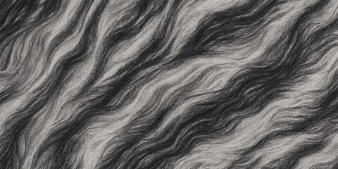 Fototapeta premium Pencil sketch wave pattern with flowing lines and grayscale shading wavy graphite drawing monochrome texture