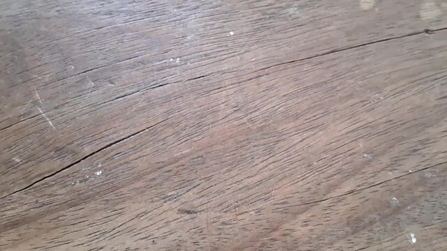 Weathered brown oak wood grain texture in slow motion video footage