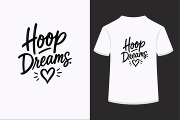 Basketball Typography Design with Hand Lettering Sports Quote on White Background © Samesh
