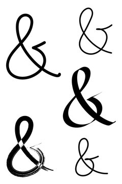 Hand-drawn ampersand collection with elegant, calligraphy, sketch, and artistic styles. High-resolution PNG typography set for branding, invitations, publishing, logos, journaling, stickers