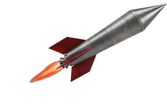 Military fighter jet flying at high speed with afterburner flames and smoke trail isolated on transparent background