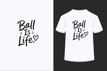 Basketball Typography Design with Hand Lettering Sports Quote on White Background © Alina