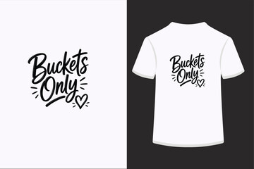 Basketball Typography Design with Hand Lettering Sports Quote on White Background © Alina