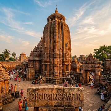 Lingaraj Temple in Bhubaneswar Ekamra Kshetra with Carved Stone Text, Kalinga Architecture Odisha