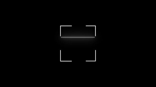 scanner icon animation isolated scanner neon shine icon animation. fingerprint biometric scanning animation.