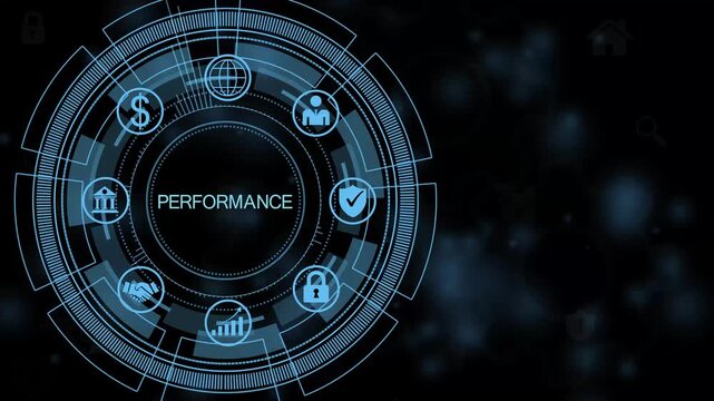 digital network dashboard with futuristic technology infrastructure and scalable computing platform animation. 4K animation video..
