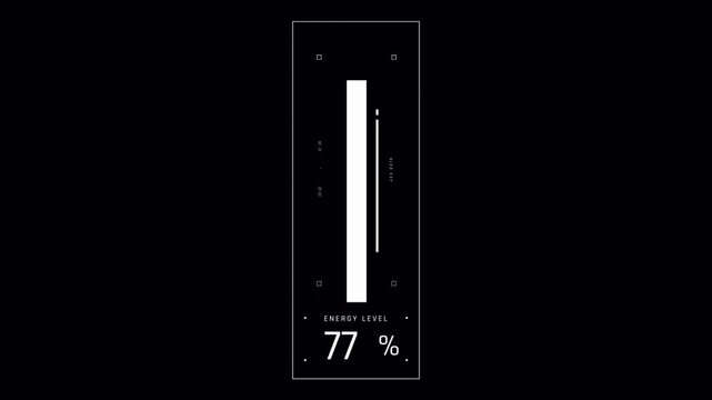 Digital Percentage Loading Progress Bar Animation With HUD Interface.