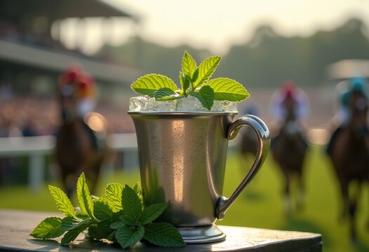 Silver Cup Mint Julep Refreshment Classic Racing Sport Heritage Celebration