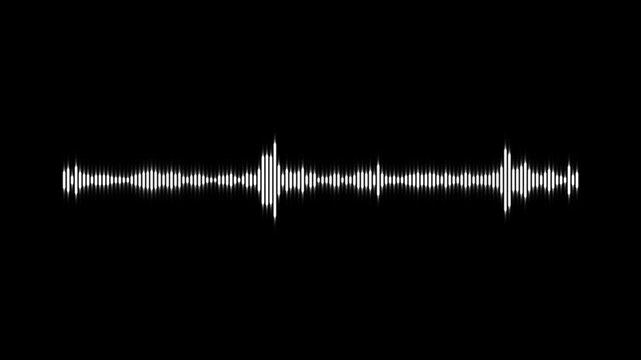 Dynamic blue audio spectrum visualizer animation, energetic music wave frequency equalizer on dark background, modern sound waveform rhythm meter overlay, digital audio wave concept, 4k, video