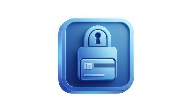 Modern digital lock icon with shield security symbol