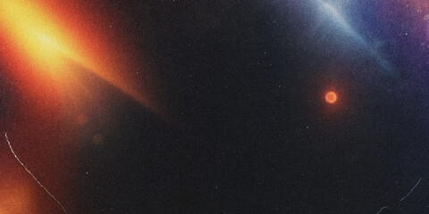 Cosmic nebula with orange and blue hues a scenic space background with a distant star © Nasrin