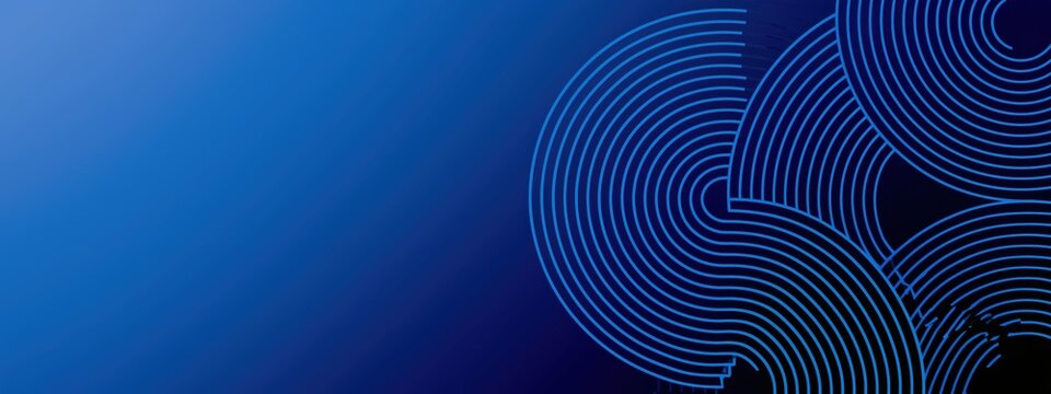 a modern abstract wallpaper characterized by a blue gradient background, from light blue to dark blue bright blue lines forms geometric and organic shapes Generative AI