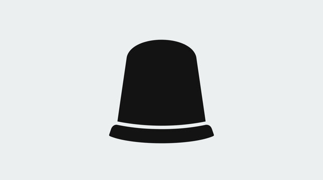 Black Bowler Hat with White Band.