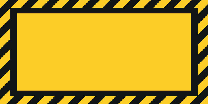 Warning yellow black diagonal stripes line. Safety stripe warning caution hazard danger road vector sign symbol.