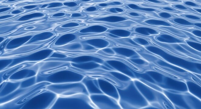 Blue water surface with light caustic patterns.