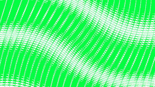 Bright neon green abstract background featuring a dynamic wave of repeating white dashed line patterns
