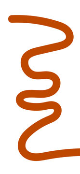 Red wavy line