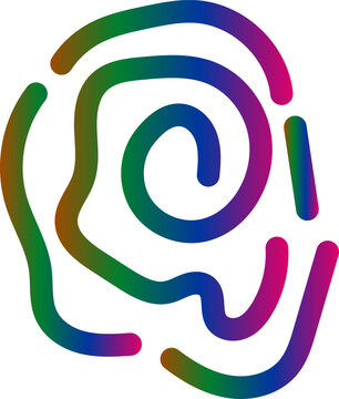 Vibrant rainbow spiral design