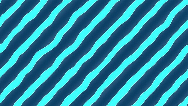Abstract background with diagonal wavy lines moving across background. Blue graphic pattern with flowing ripples animation