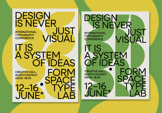 Modern Editorial Typography Poster Layout