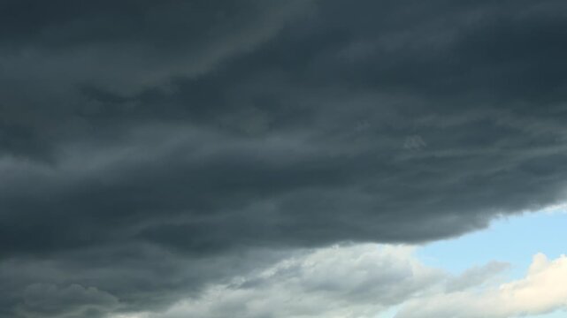 Timelapse of fast-moving summer storm clouds streak across the clip