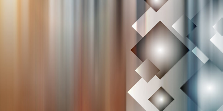 Abstract background with geometric squares and warm brown gradient