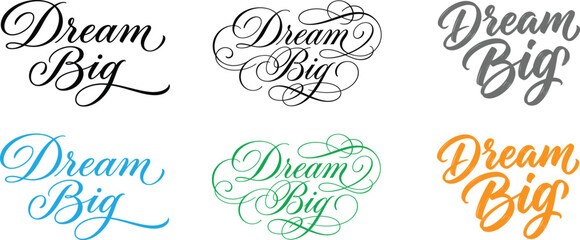 Dream big inspirational quotes typography collection © Saiful