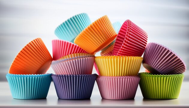 colorful cupcake liners in various colors