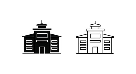 Fototapeta premium Building silhouette architecture structure house dwelling