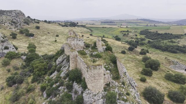 Kastabala Ancient City Aerial View of Archaeological Ruins and Historic Heritage Landmark in Osmaniye Turkey
