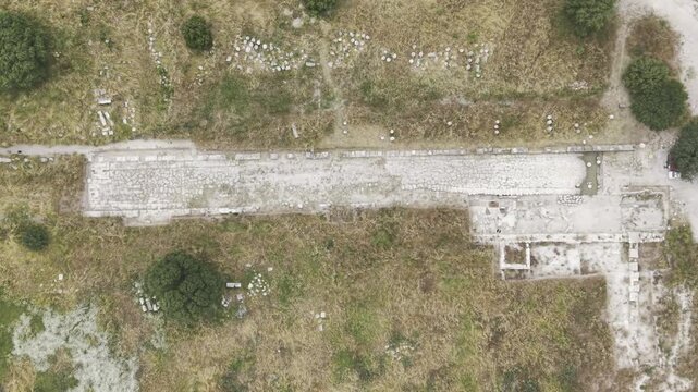 Kastabala Ancient City Aerial View of Archaeological Ruins and Historic Heritage Landmark in Osmaniye Turkey