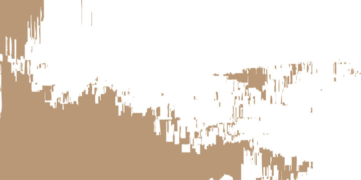 Brown and white abstract vector background texture with digital glitch effect