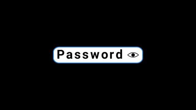 animated switch between hidden and visible passwords with the eye icon with a transparent background